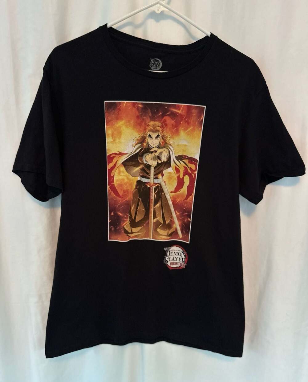 Demon Slayer Men’s Shirts Anime Kimetsu No Yaiba Mugen Train Kyojuro Rengoku
